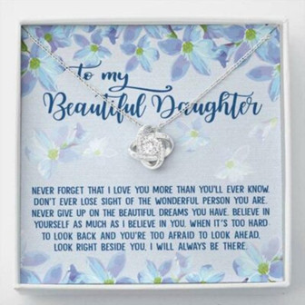 Daughter Necklace, To My Beautiful Daughter Necklace Gift , Never Forget That I Love You - Thegiftio UK
