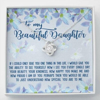 Daughter Necklace, To My Beautiful Daughter Necklace Gift For Back To School, Birthday - Thegiftio