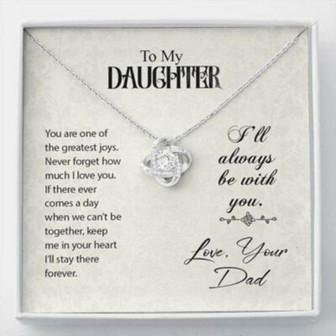 Daughter Necklace, To My Daughter “Greatest Joys” Love Knot Necklace Gift From Dad Mom - Thegiftio UK