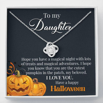 Daughter Necklace, To My Daughter Gift, Halloween Gift For Daughter From Dad, Daughter Halloween Gift, Love Necklace - Thegiftio