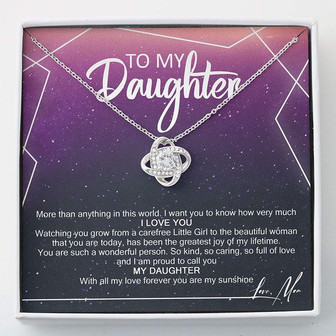Daughter Necklace , To My Daughter Gift Necklace , Love Knots - Thegiftio UK