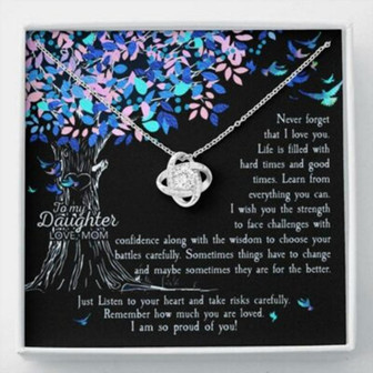 Daughter Necklace, To My Daughter Necklace , “Never Forget That I Love You” Daughter Gift From Mom - Thegiftio UK