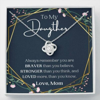 Daughter Necklace, To My Daughter Necklace, Always Remember You Are Loved, Gift For Daughter From Mom - Thegiftio UK
