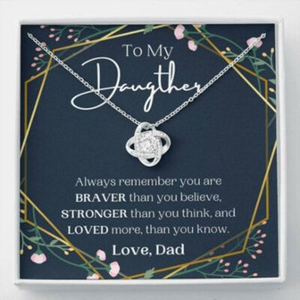 Daughter Necklace, To My Daughter Necklace, Always Remember You Are Loved, Gift For Daughter From Dad - Thegiftio UK
