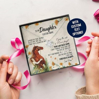 Daughter Necklace, To My Daughter Necklace , Enjoy The Ride Gift For Daughter From Horse Mom - Thegiftio