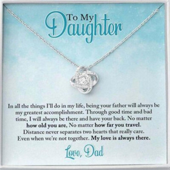 Daughter Necklace, To My Daughter Necklace, Gift For Daughter From Dad, Daughter Father Necklace - Thegiftio