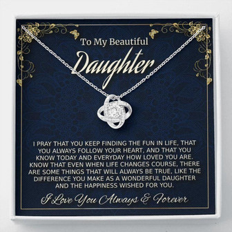 Daughter Necklace, To My Daughter Necklace Gift, Daughter Birthday Christmas Gift, Gift For Daughter From Mom - Thegiftio UK