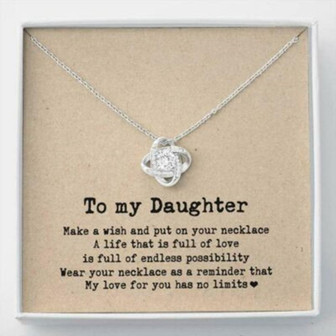 Daughter Necklace, To My Daughter Necklace Gift , My Love For You Has No Limits - Thegiftio UK