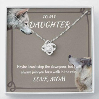 Daughter Necklace, To My Daughter Necklace Gift , I Can’T Stop The Downpour , You Are Adorable Necklace - Thegiftio UK