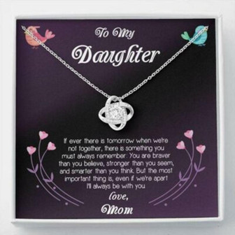 Daughter Necklace, To My Daughter Necklace Gift From Mom “Apart” Love Knot Necklace - Thegiftio UK