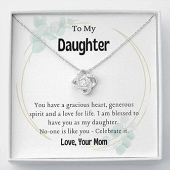 Daughter Necklace, To My Daughter Necklace Gift , Gracious Heart , Necklace Gift Heartwarming Message - Thegiftio UK