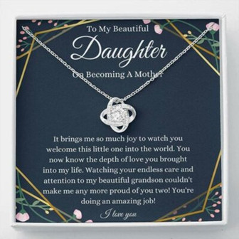Daughter Necklace, To My Daughter Necklace On Becoming A Mother Gift, Daughter Pregnancy - Thegiftio