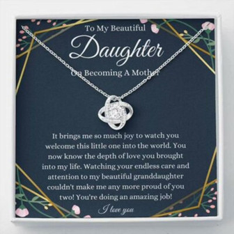 Daughter Necklace, To My Daughter On Becoming A Mother Necklace Gift, Daughter After Pregnancy - Thegiftio UK