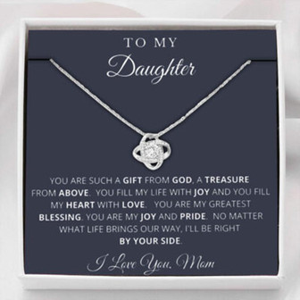 Daughter Necklace, To My Daughter Poem Necklace, Gift For Daughter From Mom, Daughter Mother Necklace - Thegiftio UK