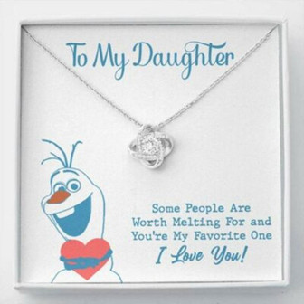 Daughter Necklace, To My Daughter Worth Melting For Love Knot Necklace Gift - Thegiftio UK