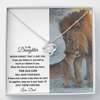 Daughter Necklace, To My Daughter”This Old Lion” Necklace. Gift For Daughter. Daughter Necklace. Gifts For Daughter - Thegiftio UK