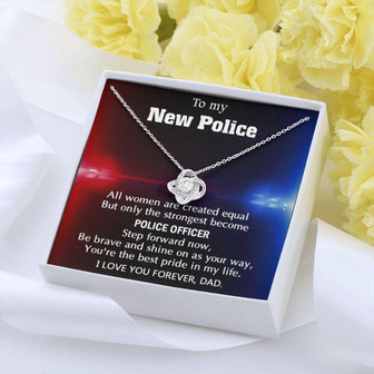Daughter Necklace, To My New Police Necklace Gift, Gift For Daughter New Female Police From Dad, Necklace For Her, Daughter Graduation Gift - Thegiftio UK