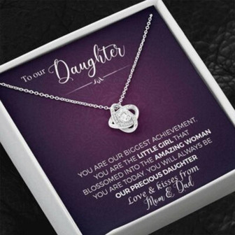 Daughter Necklace, To Our Daughter Necklace Gift , You Are Our Biggest Achievement - Thegiftio UK