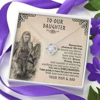 Daughter Necklace, To Our Daughter Viking Style Necklace , Daughter Birthday Gift From Mom & Dad - Thegiftio UK