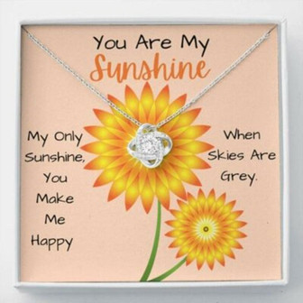 Daughter Necklace, You Are My Sunshine Necklace , Sunflowers Gift For Daughter Best Friend Mom - Thegiftio UK
