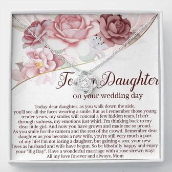 Daughter On Wedding Day Gift, Daughter Wedding Gift From Mom And Dad, Daughter Love Knot Necklace Gift From Parents, Daughter Wedding Gift - Thegiftio UK
