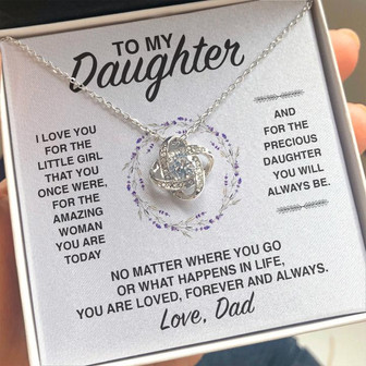 Dd011 Love Knot Necklace Gift For Daughter - Thegiftio UK
