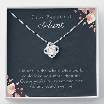 Dear Beautiful Aunt Sweet And Nice Love Knot Necklace - Thegiftio UK