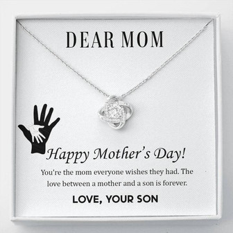 Dear Mom - Happy Mother’S Day - Love Knot Necklace - Thegiftio UK