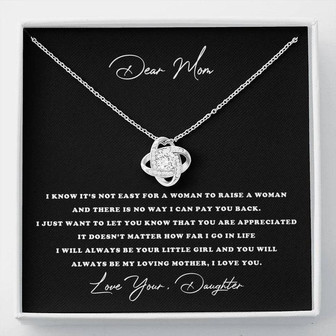 Dear Mom, I Love You - Love Knot Necklace - Thegiftio UK