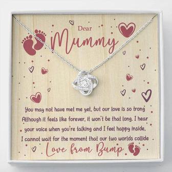 Dear Mummy - From Baby Bump - Pregnancy Gift - Mother's Day Gift - Love Knot Necklace - Thegiftio UK