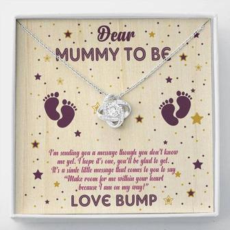 Dear Mummy To Be - From Bump - Pregnancy Gift - Mother's Day Gift - Love Knot Necklace - Thegiftio UK