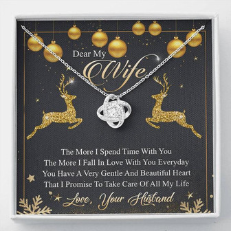 Dear My Wife I Promise Love Knot Necklace Christmas Gift From Husband - Thegiftio UK