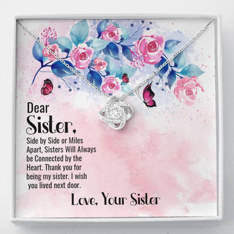 Dear Sister - Love Your Sister - Love Knot Necklace - Thegiftio UK