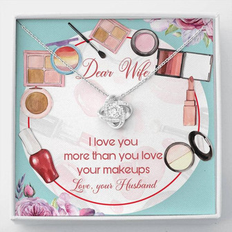 Dear Wife Love Knot Necklace Message Card - Thegiftio UK
