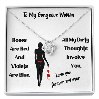 Dirty Thoughts Involve You Love Knot Necklace - Thegiftio