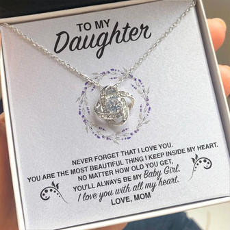 Dm010 Love Knot Necklace Gift For Daughter - Thegiftio UK