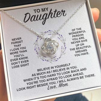 Dm011 Love Knot Necklace Gift For Daughter - Thegiftio UK