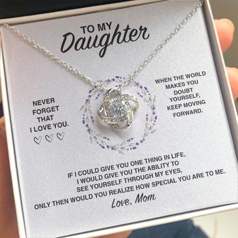 Dm012 Love Knot Necklace Gift For Daughter - Thegiftio UK