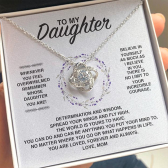 Dm013 Love Knot Necklace Gift For Daughter - Thegiftio UK