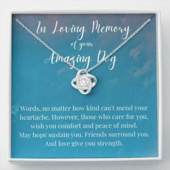 Dog Memorial Necklace Gifts, Loss Of Dog Gift In Memory Of Dog Remembrance Gift - Thegiftio UK