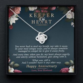Elegant Anniversary Love Knot Necklace - Floral Bouquet Theme - Thegiftio UK