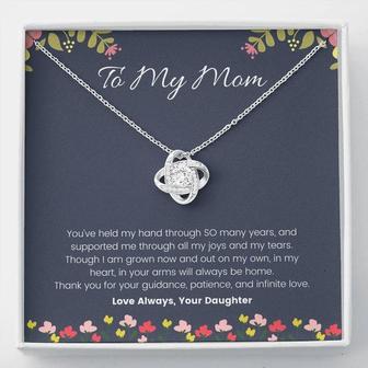 Elegant "To My Mom - Infinite Love" Love Knot Necklace - Thegiftio UK