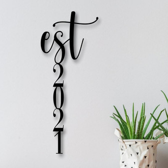 Established Metal Sign | Established Sign | Metal Established Sign | Wedding | Wedding Year | Anniversary Gift | Metal Wall Art | Wall Decor - Thegiftio UK