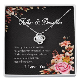 Father And Daughter Gift, Love Knot Necklace For Daughter - Thegiftio UK