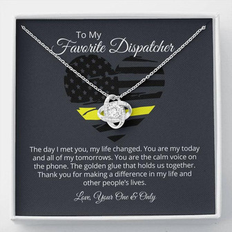 Favorite Dispatcher, Love Knot Necklace - Thegiftio UK