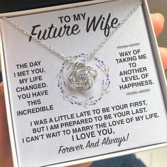 Fe6 Love Knot Necklace Gift For Fiancee - Thegiftio UK