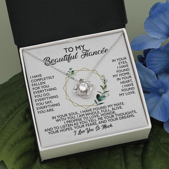 Fe7 Love Knot Necklace Gift For Fiancee - Thegiftio UK