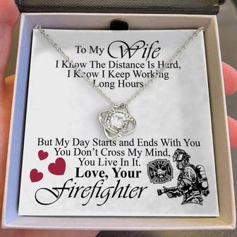 Firefighter's Wife - Love Knot Necklace - Thegiftio UK