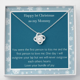 First Christmas As Mommy Gift - Love Knot Necklace - Thegiftio UK