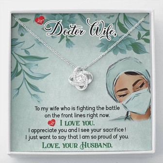 First Responder Gift, Love Knot Necklace For Wife, Plague Doctor - Thegiftio UK